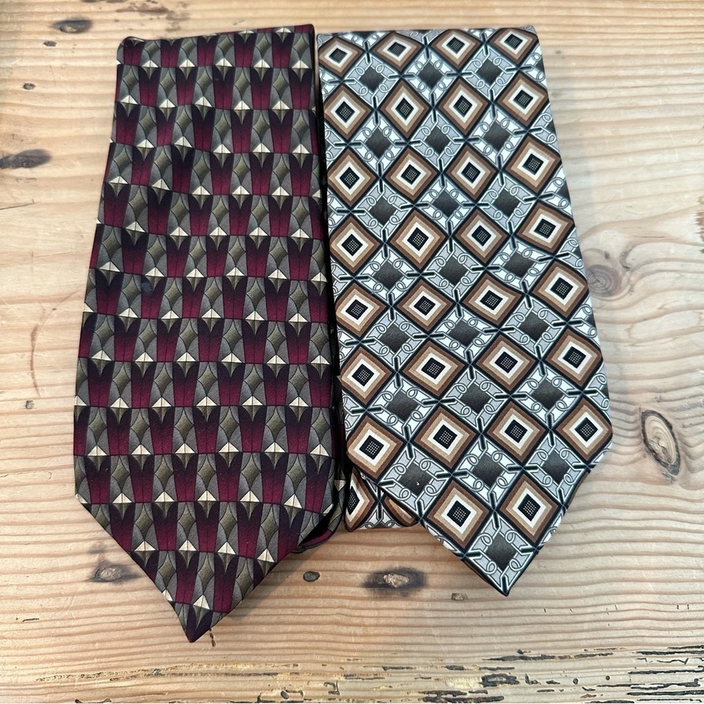 Bundle of two mens silk ties